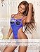 Avidlove Sexy Lingerie for Women Fishnet Bodysuit One Piece Teddy Lingerie Fish net Babydoll Nightwear Sky Blue