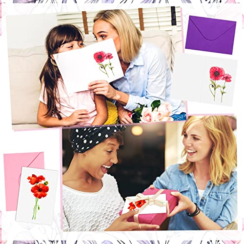 Colarr 150 Set Watercolor Flowers Greeting Cards Blank Note Cards Bulk With Envelopes Stickers Stationary Notecards Greeting Cards Gift Set For Birthday Mother's Day Thank You Gifts 4 X 6 Inches #TOP3