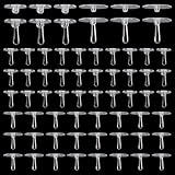 PLIGREAT 200 Stück selbstklebende Deckenhaken, 2 Größen Deckenscheiben mit Metallhaken Abnehmbarer weißer Wandaufhängehaken für Festival Hochzeit Geburtstagsfeier Weihnachten Dekorationen