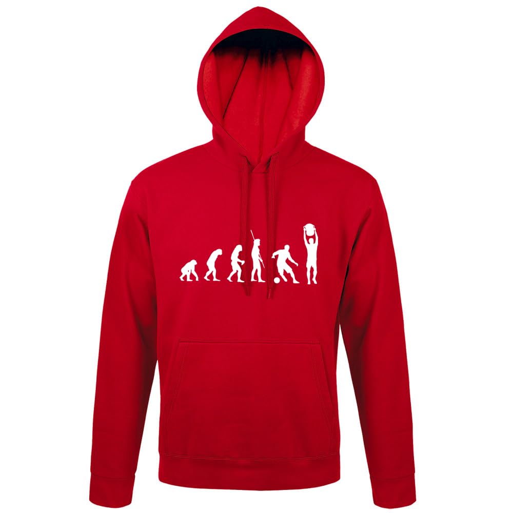 Evolution piłka nożna Puchar Europy męska bluza z kapturem, czerwony, 4XL