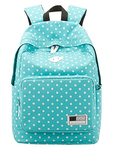 Mochila de lona de Nalmatoionme, para mujer o niña, para clase o viajes, color azul cielo