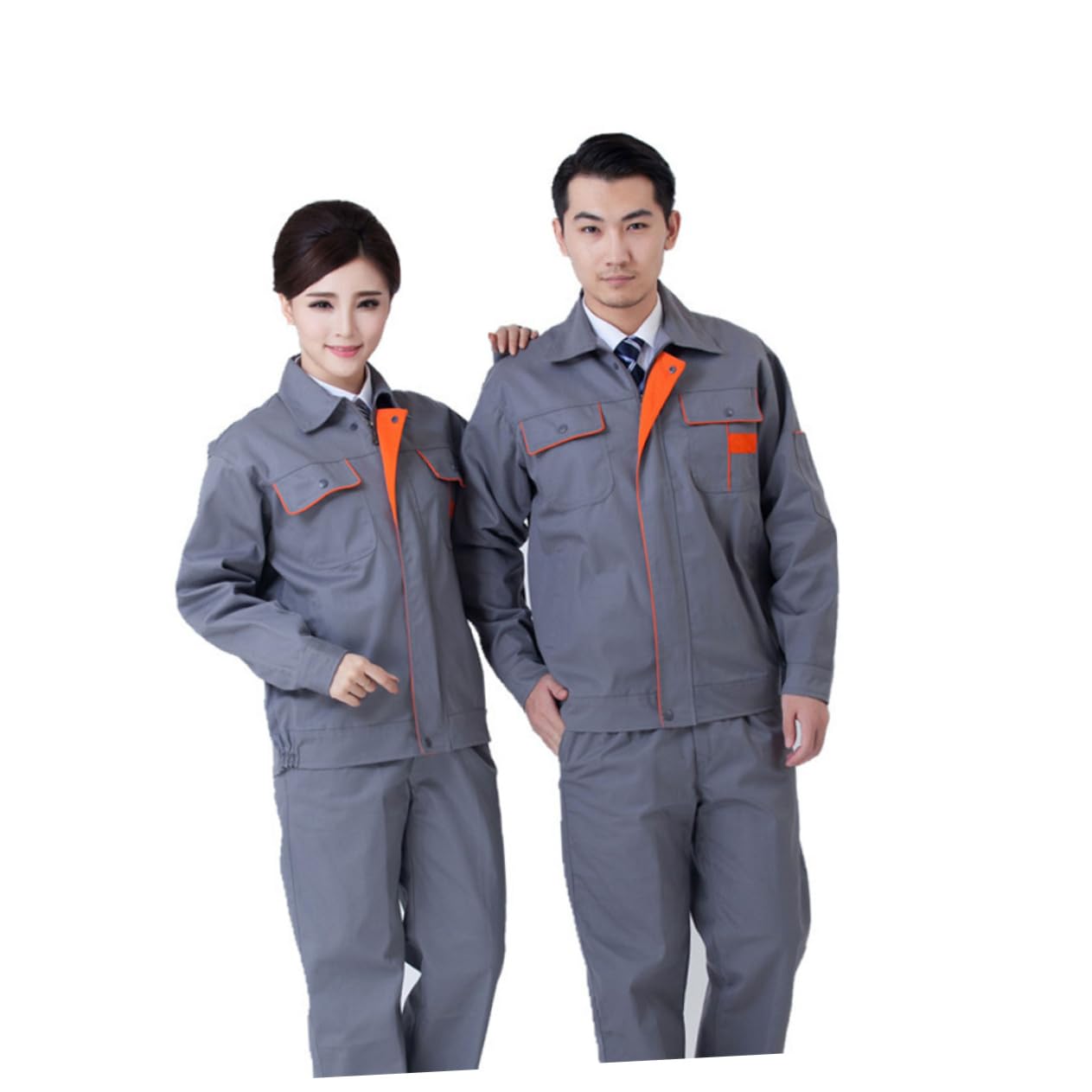 LIFKOME vêtements de soudage vêtements d'assurance travail combinaisons salopette de travail cotte de travail vêtements de pour le soudage vêtements de couture de soudure Grey