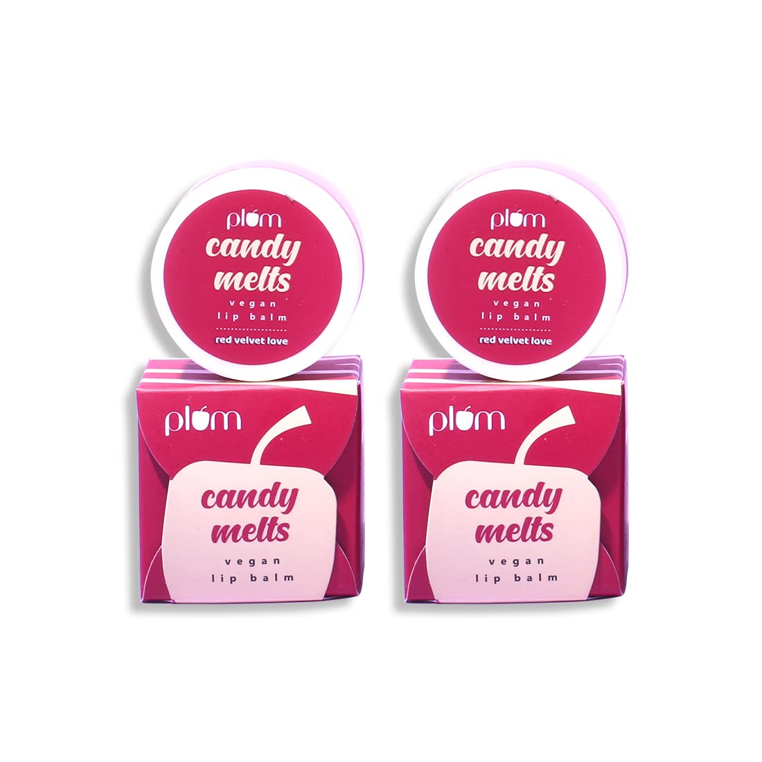 Plum Candy Melts Vegan Lip Balm - Red Velvet Love - Pack of 2-image-35