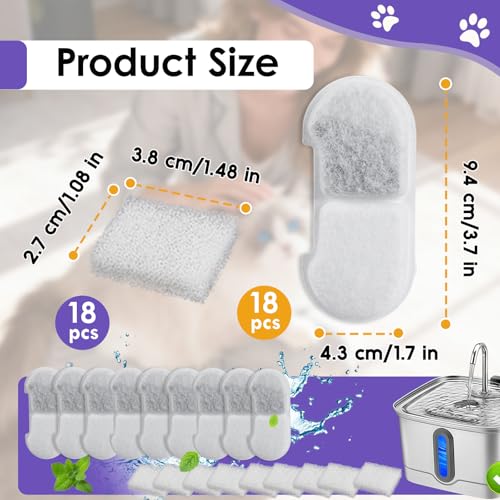 Filtros de repuesto para fuente de agua para gatos miniatura 2