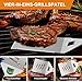 Papa Geschenke,4 Stücke BBQ Grillbesteck Set Edelstahl Grillzubehör für Männer Geschenk Geburtstag Hochwertiger Grillutensilien Set Koffer mit Grillkoffer für Garten und Camping
