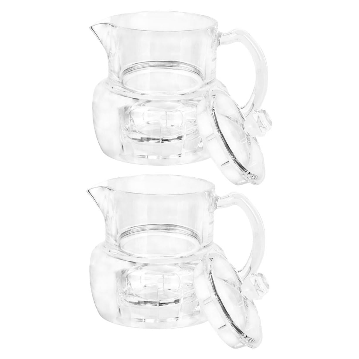 Ciieeo Acrylic Honey Jars 2pcs Syrup Dispenser Pot Lid Kitchen Honey Storage Containers for Freshness