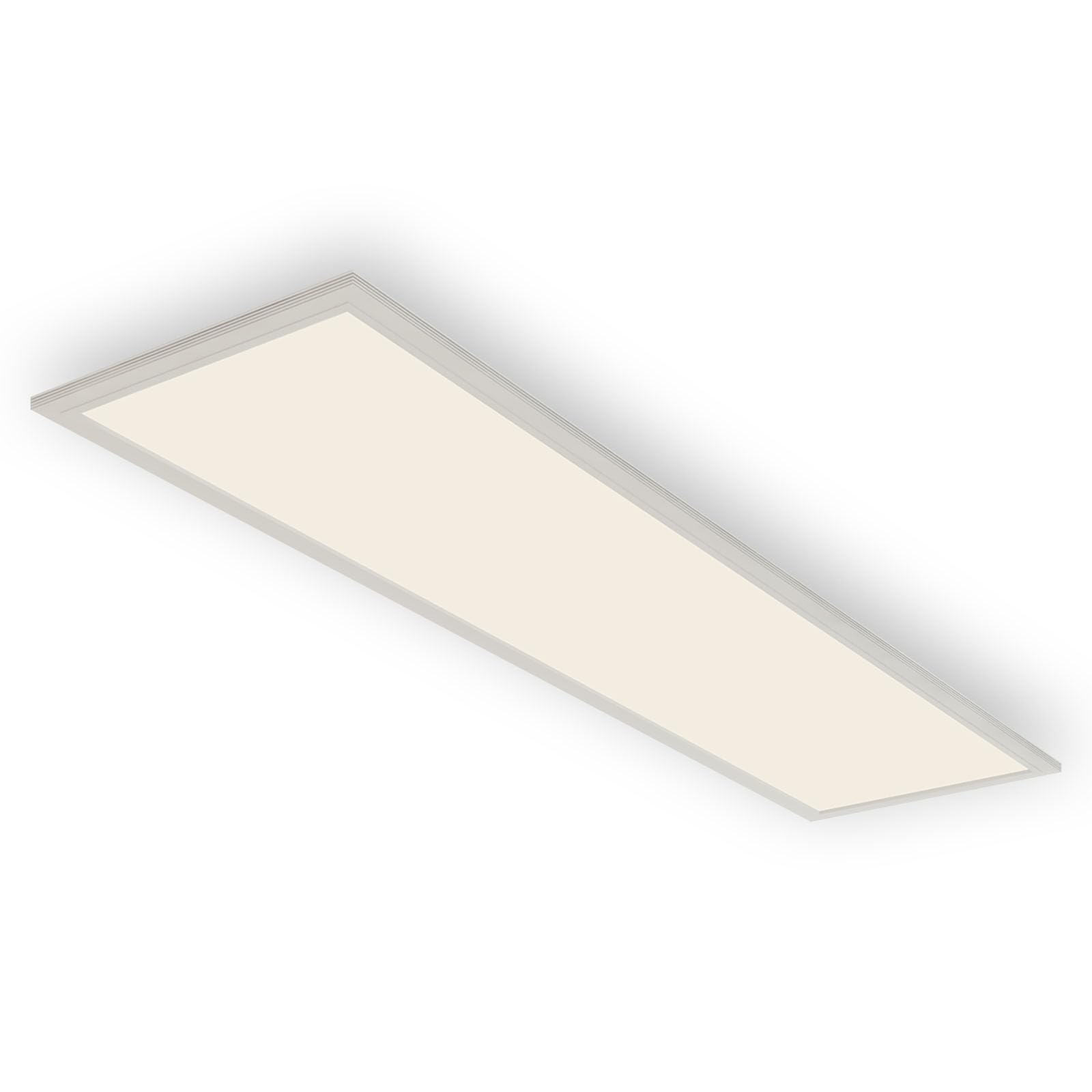 BRILONER - LED Deckenlampe mit Bewegungsmelder, flach, neutralweiße Lichtfarbe, Lampe, Deckenleuchte, Wohnzimmerlampe, LED Panel, Küchenlampe, Deckenbeleuchtung, 119,5x29,5x6,5 cm, Weiß