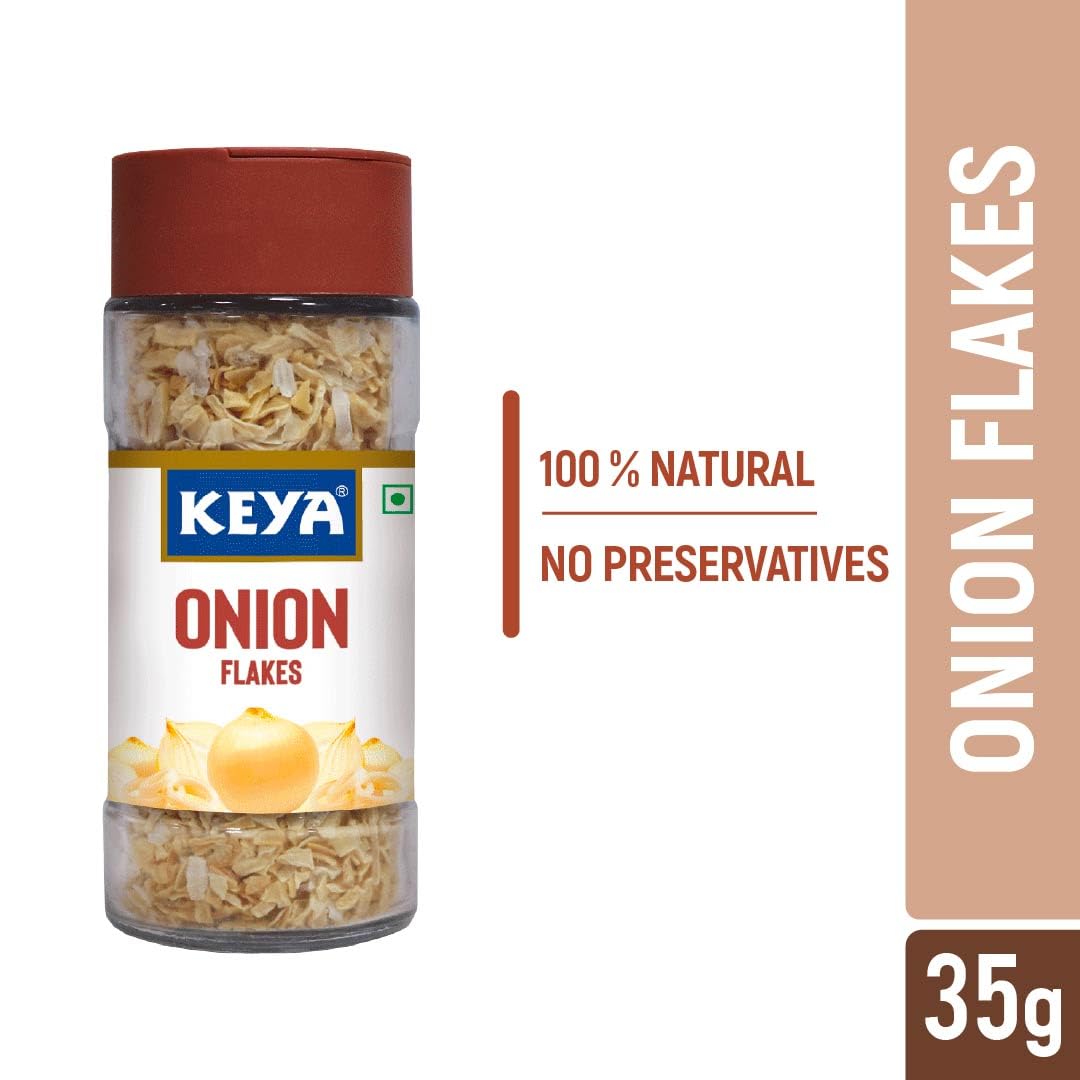Keya Onion flakes 35g | Pure, All-Natural, Flavor Booster for Cooking, Soups, Sauces, and Seasoning| No Additives, Preservatives - Image 6 thumbnail