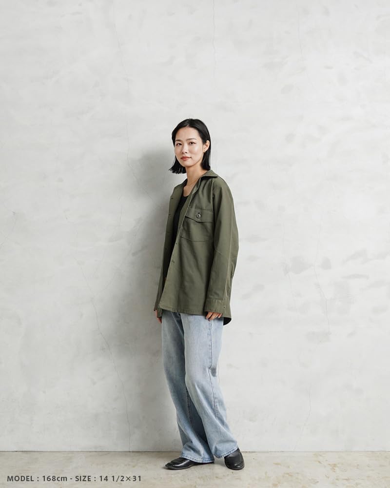 Amazon.co.jp: 実物 デッドストック 米軍 ユーティリティシャツ OG-507