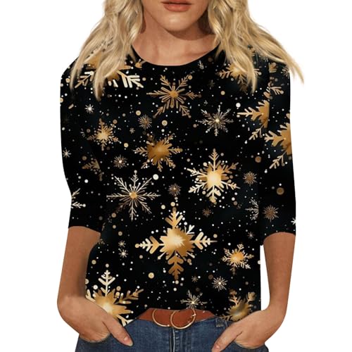 Fledermaus Shirt Damen 3/4 Arm Shirt mit U-Boot-Ausschnitt...