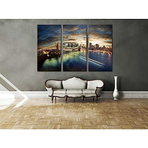 Décoration murale New York Cityscape 611 triptyque géant pour habiller un grand mur vide