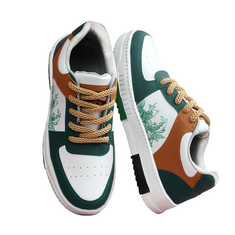 Image of BAERU Men's New Casual Shoes | Stylish & Comfortable Sneakers | Lightweight Synthetic Upper | Cushioned Insole | Ideal, Office, Travel & Casual Outings (P1)