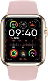 Smartwatch Watch X Series 10 2024 NFC GPS Bateria 7 dias Monitora Sono, Coração, Ciclo Menstrual, Tela HD (Ouro rosê)