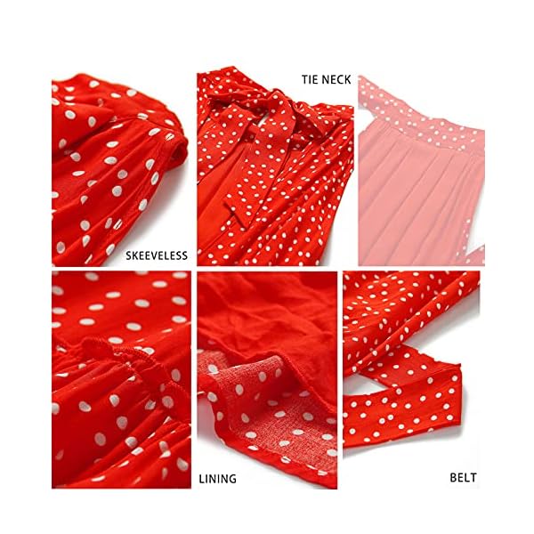 BTFBM Women 2023 Summer Halter Neck Dresses Sleeveless Casual Floral Polka Dot Print Short Boho Ruffle Sundress(Color Block Orange,Small)