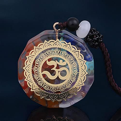 JAOYU Orgone Pendant Necklace Healing Stones - Orgonite Pendant Necklace for Protection - 7 Chakra Necklace Meditation Jewelry for Women Men