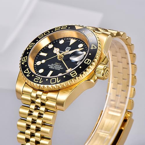 Image of CADISEN Pagani Design 1662 GMT Men's Automatic Mechanical Watch, Top Brand Stainless Steel Sapphire Glass, Diver's Watch Sports, Gift, Reloj Hombre.