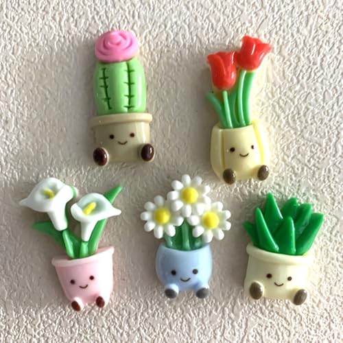 5 Imanes Decorativos de Flores para Refrigerador miniatura 7