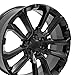 OE Wheels CV68 24 Inch Rim Fits Suburban 1500 High Country Style 6x139.7 24x10 Satin Black - Hollander 14088 (1)