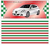 ital design schuhe rücksendung Aufkleber 'Italy-Stripe' carstyling XXL Italy-Stripe Streifen Italien-Design 5 m x 60 mm ~ schneller Versand innerhalb 24 Stunden ~