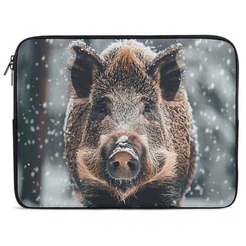 Pochette PC portable 10-17 pouces et housse ordinateur portable néoprène imprimé sanglier
