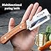 ANMIOU Premium Vegetable Peeler with Wooden Handle and Bottle Opener Stainless Steel Blade Kitchen Tool for Fruit Apple Potato Pumpkin Papaya Zucchini