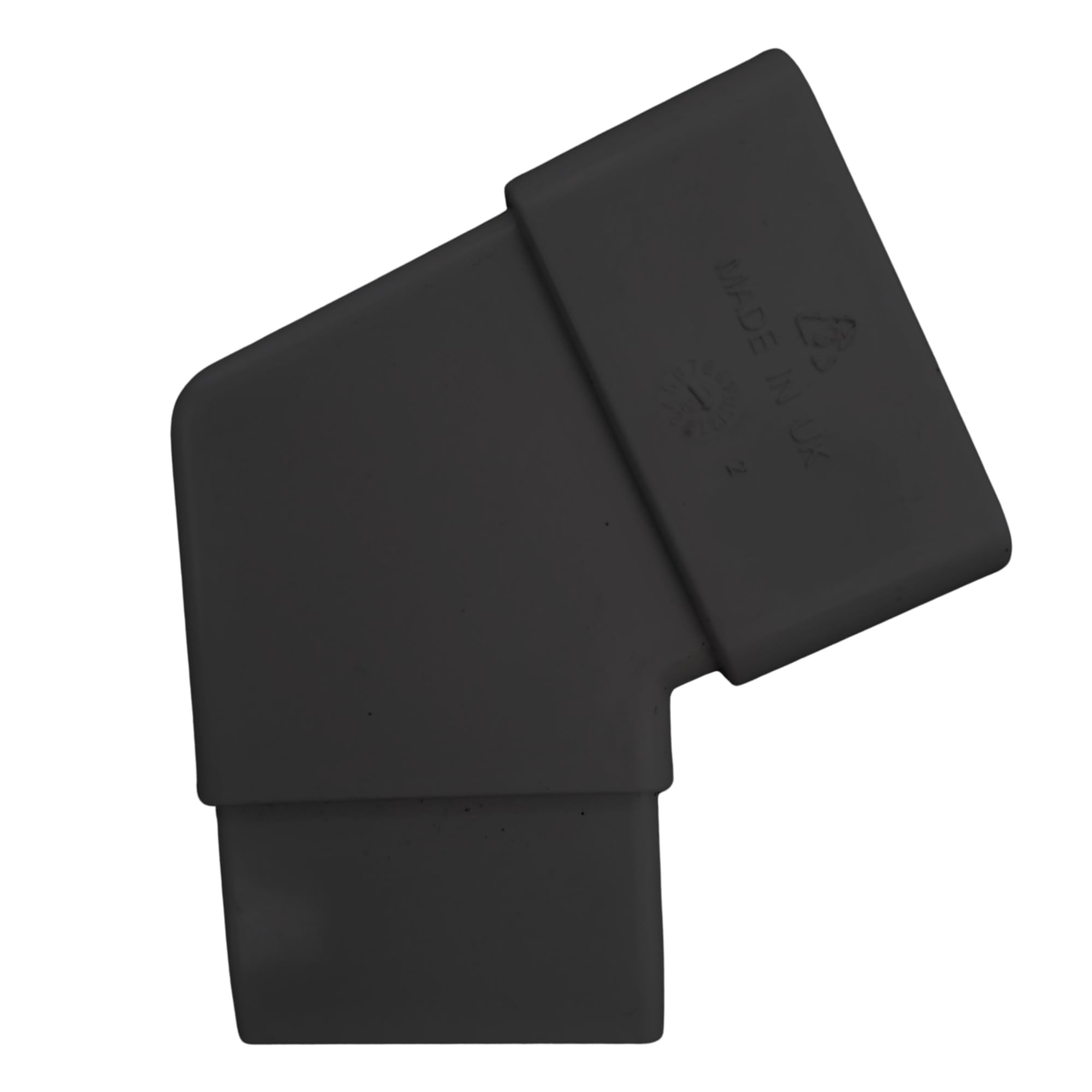 112 Degree Bend Square Downpipe | Residential Gutter and Downpipe Drainage Connector (Black, Pack of 2)