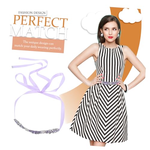 Dazzling Purple Waist Ribbon for Dresses Jeans for Weddings Proms Formal Gatherings Eye Catching Costume Belt with Durable Craftsmanship3