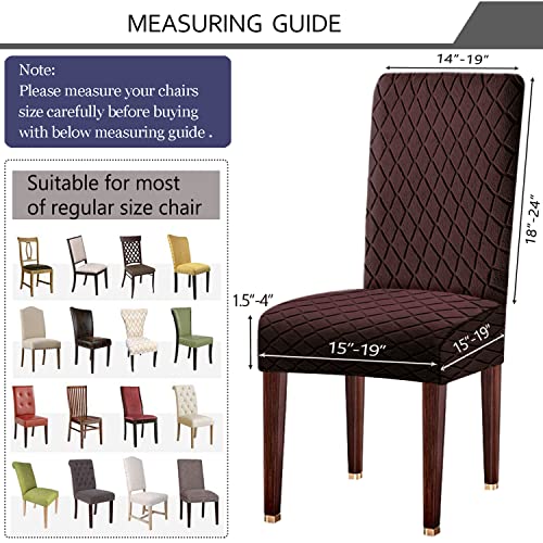 LANSHENG Chair Covers, Stretch Dining Chair Protector Slipcovers Jacquard - Image 2
