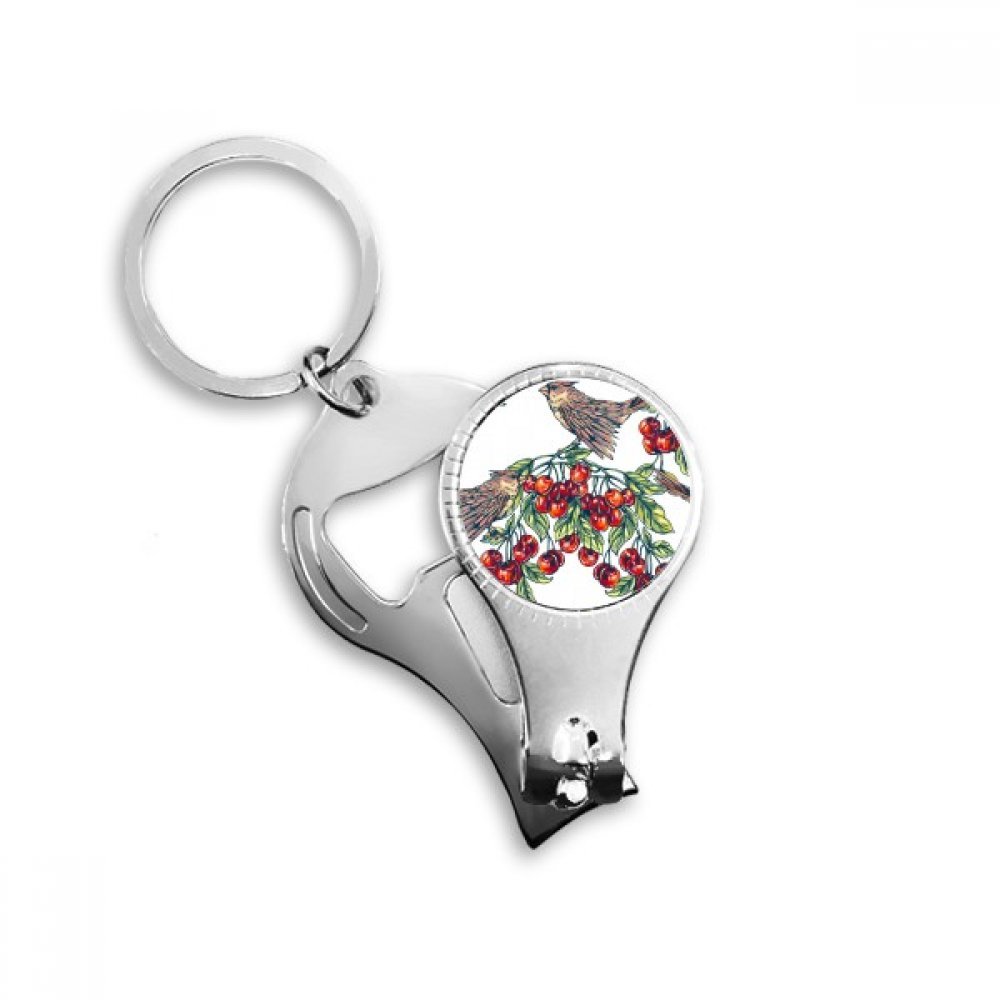 Décapsuleur porte-clés oiseau vert multifonction en métal - 4