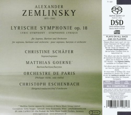 Alexander Von Zemlinsky: Symphonie Lyrique OP.18 [Import]