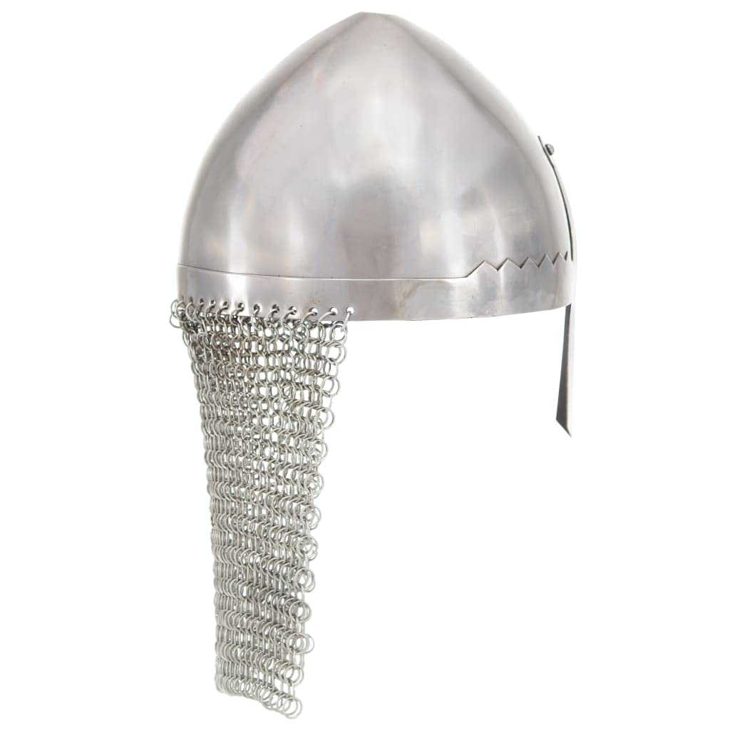 Genérico Réplica de Casco de Caballero Antiguo Larp Acero Plateado,Arte y Ocio,Hobbies y Artes Creativas,Coleccionables,Armas coleccionables,Multicolor,1.89 kg,286211