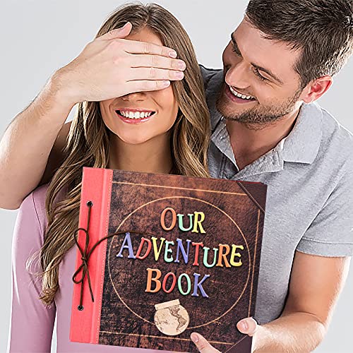 Álbum de recortes y fotos Our Adventure Book de 12x12 pulgadas, 60 páginas, estilo aventura con estampado de letras miniatura 5