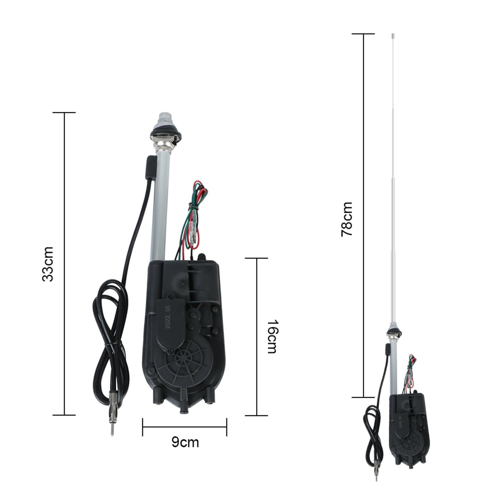 For voiture SUV AM FM Radio étanche électrique antenne télescopique automatique antennes de véhicule extérieur 12V