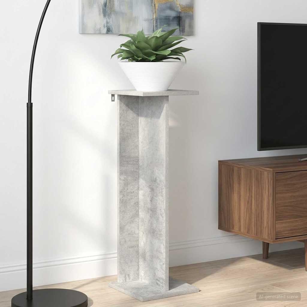 Juego de 2 soportes para plantas, taburetes para salón, color gris
