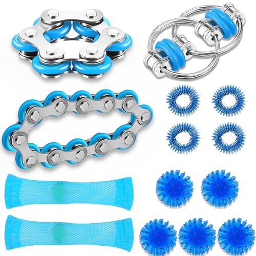AHEJIOO 14 Stück Fidget Toys Set Für Erwachsene Kinder, Skills Set, Anti Stress Spielzeug, Stressabbau Spielzeug, Für Stressabbau, Konzentration, ADHS, Entspannung, Unterhaltung