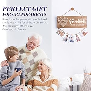 Grandma Gifts Mothers Day Gifts for Grandma Picture Frame, Birthday Gifts for Grandma from Granddaughter & Grandson - Grandkids Make Life Grand, Grandpa Nana Grandmother Photo Holder for Grandparents Grandma Gifts Mothers Day Gifts for Grandma Picture Frame Birthday Gifts for Grandma from Granddaughter Grandson Grandkids Make Life Grand Grandpa Nana Grandmother Photo Holder for Grandparents