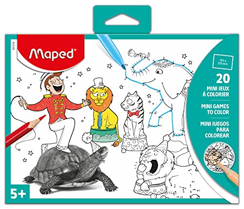 MAPED Mini Games to Color, Cardboard Sleeve, 20 Sheets, Multicolor (831216) (B082YCQ959) Amazon Price History, Amazon Price Tracker