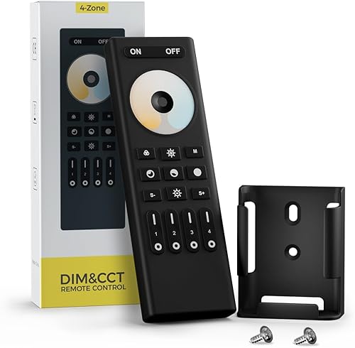 Miniatura 8 de BTF-LIGHTING Solo color que atenúa RC01RFB RF remoto 4 zonas control de grupo 5050SMD FCOB COB solo color (+V -V) 2pin LED tira DC5V DC12V DC24V