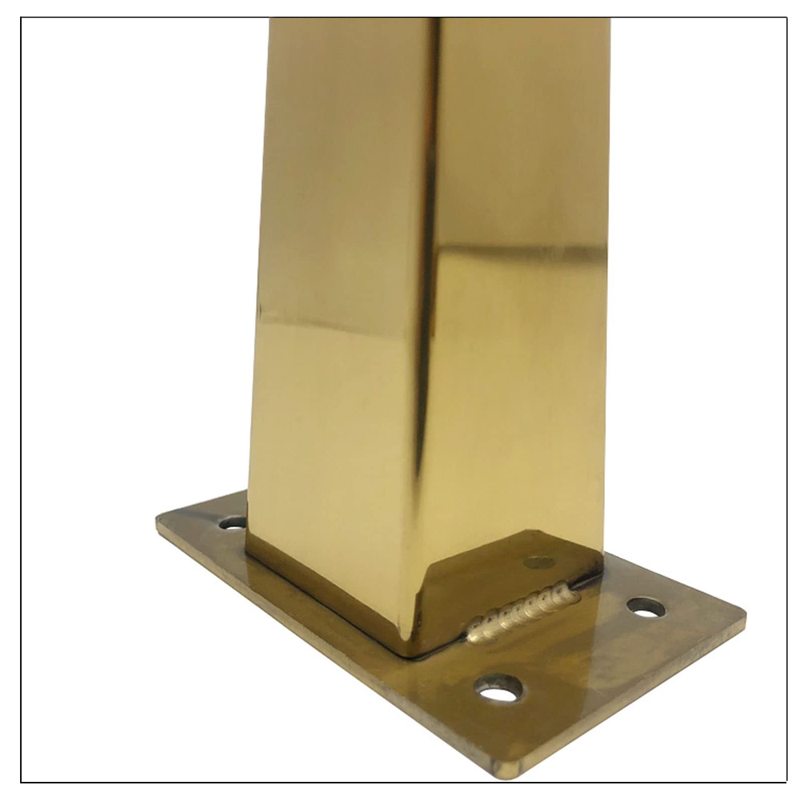 Genérico Patas De Acero Inoxidable Ajustables para Muebles, Robustas Y Antideslizantes, con Altura Regulable De 0 A 10 Mm, Aptas para Armarios Y Sofás (Gold 35.5 cm / 13.98 in)