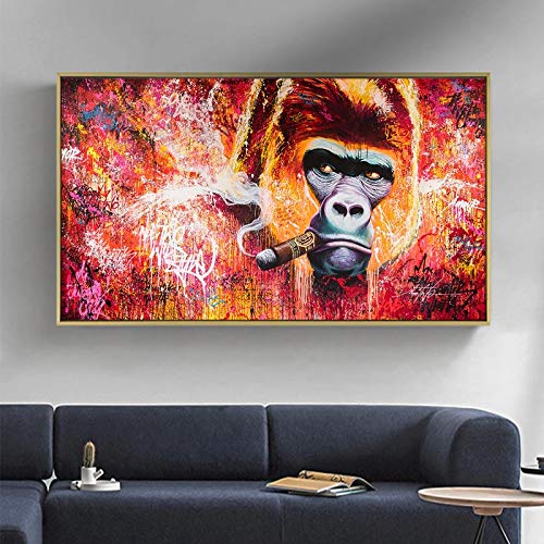 Toile gorille graffiti abstrait pour briser la monotonie de vos murs