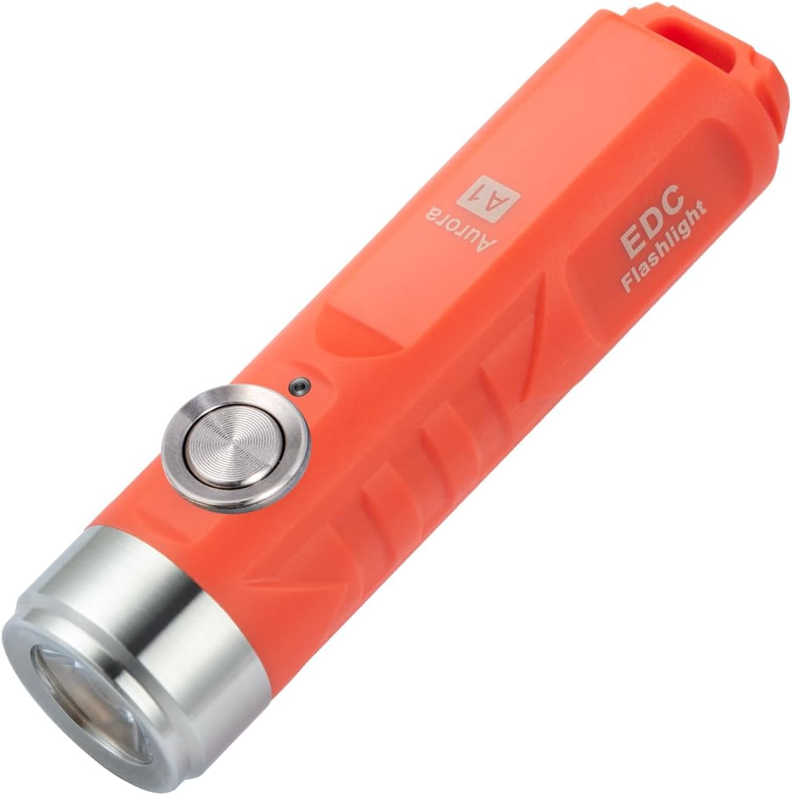A1 USB C Rechargeable Keychain Flashlight 650 Lumens Super Bright Outdoor Mini Keychain EDC Flashlights for Everyday Carry, Camping, Thanksgiving(Orange)