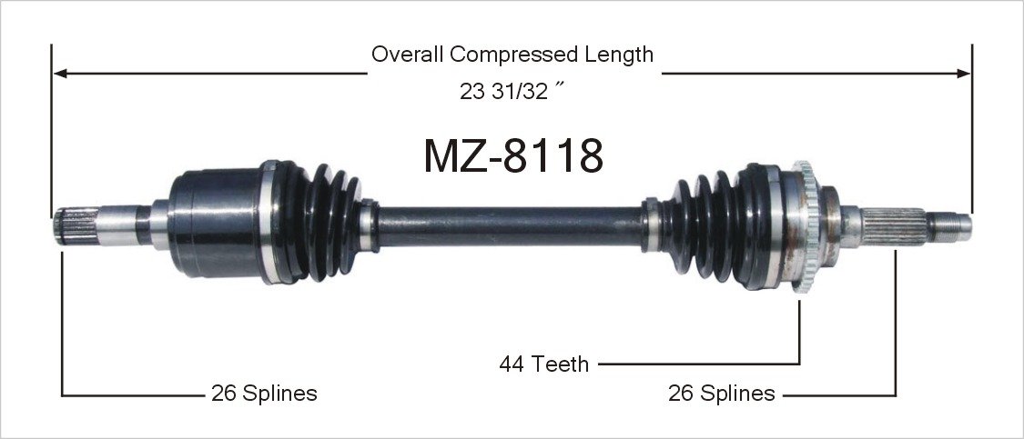 Amazon.com: SurTrack MZ-8118 CV Axle Shaft : Automotive