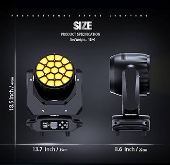 Amazon.com: SHEHDS Moving Head Lights LED 19X20W B/Wash/Zoom