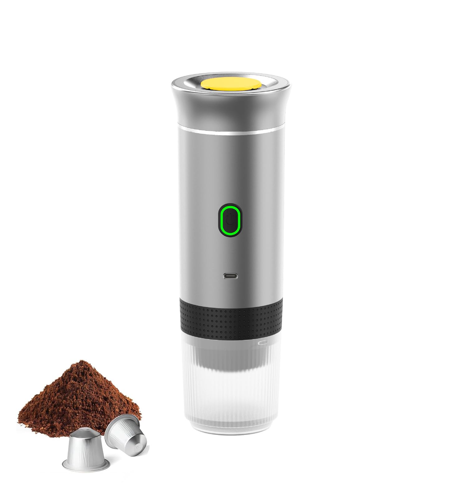 Generic Máquina de Café Portátil 3 en 1, Máquina de Café de Cápsulas Múltiples, Espresso de Calentamiento Rápido, Cafetera Portátil para Oficina, Hogar (Blanco)