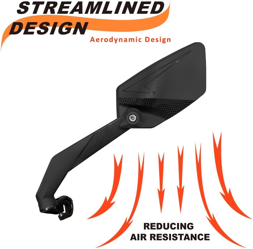 Miniatura 2 de MEACHOW Espejo de bicicleta para manillar, lente de vidrio resistente a los arañazos, Ultra-HD, espejo de bicicleta eléctrica, espejo de bicicleta,