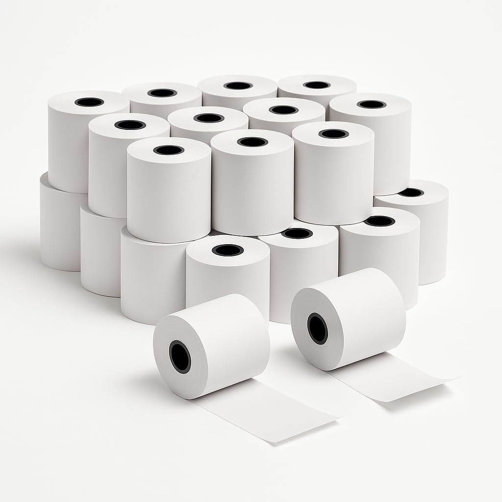 Clarimax Thermal Paper POS Rolls 2 Inches 57MM × 15 Mtrs for Swipping, Billing Machine Receipts 55GSM Pack of 100