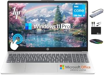 2025 Business 15.6" HD Touch Laptop, 6-Core Intel i3 Processor (Upto 4.4GHz), 16GB RAM, 1TB Storage (512GB SSD+500GB Ext), Long Battery, MarxsolAccessory, Lifetime Microsoft Office, Win 11 Pro
