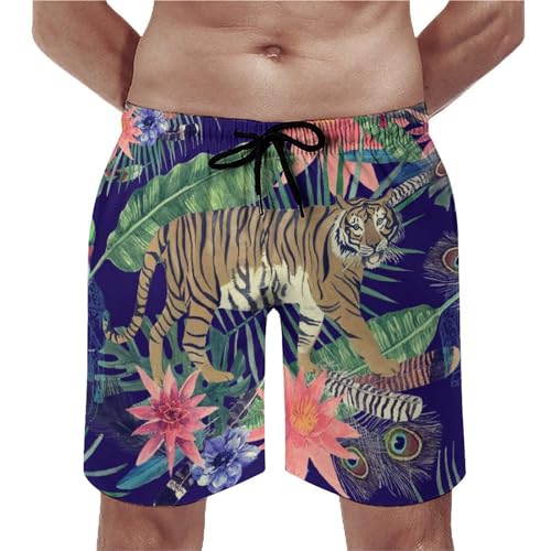 Swim trunk avec poches à motif fleur pour vacances d'été homme UMENG
