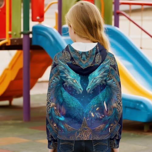 Image of GLUDEAR Teen Boys Girls Novelty Animal Galaxy Hoodies Sweatshirts Pullover