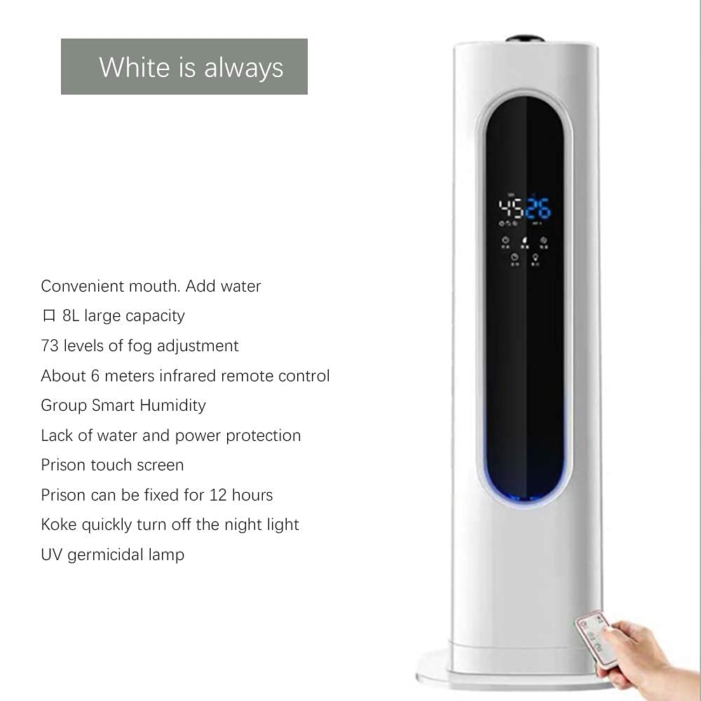 Humidificadores para Dormitorio, humidificador de Aire ultrasónico, humidificador silencioso de Relleno Superior Adecuado para dormitorios, Habitaciones Grandes, bebés y familias con una Gran capaci